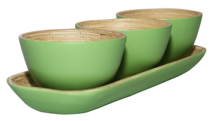 Plateau de service fait main facile à utiliser, saladier en bambou naturel filé, articles de cuisine en gros pour restaurant ou usage domestique - Product Image 2