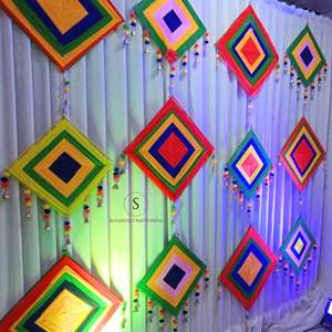 Decoración de la boda Cometa de lana Puerta tradicional Colgante Decoración de la pared Colgantes Fiesta Telón de fondo Cometa colgante para eventos y decoración - Product Image 2