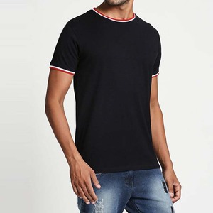 Camiseta Personalizada de Manga Corta para Hombre, Color Sólido, Algodón, con Logotipo Impreso, Estilo Ringer, Tallas Grandes - Product Image 5