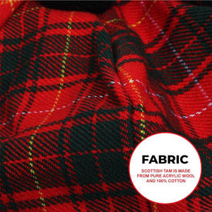 Sombrero Escocés Tam o' Shanter Hecho a Mano con Pompón de Lana y Acrílico, Personalizado con el Escudo del Clan, Venta al Por Mayor - Product Image 5