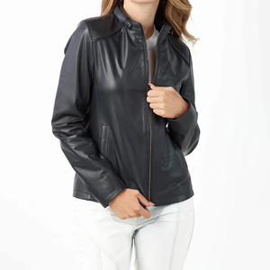 Vestes en cuir véritable pour femmes de haute qualité en gros avec logo personnalisé, qualité supérieure, doublure en coton à séchage rapide et imperméable - Product Image 4