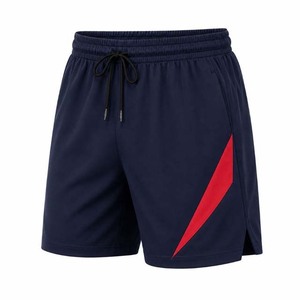 Shorts noirs, nouveau style tendance, décontractés, avec cordon de serrage, taille mi-haute, été, coton/polyester, pour hommes, en vente - Product Image 6