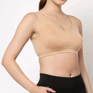 Soutien-gorge de sport pour femme, sous-vêtement de sport, pour la gym, l'entraînement et la course, blanc uni pastel, vêtements, soutien-gorge de sport effet beurre corporel, prix raisonnable, service OEM - Product Image 1