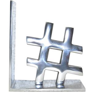 Metal Alphabets Design Bookend Nickel Plated Shiny Table Centerpiece Wholesale Silver Top Product High Quality New Design 2025 - Product Image 3