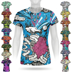 Camiseta de Yoga de Alta Calidad al por Mayor con Etiqueta Privada, Estilo Urbano, Informal, Deportiva, de Manga Corta, Transpirable, OEM - Product Image 1