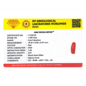 7.95 Carat Oval Cabochon Synthetic Red Coral Loose Gemstone Lot for Fine Jewelry - Product Image 4