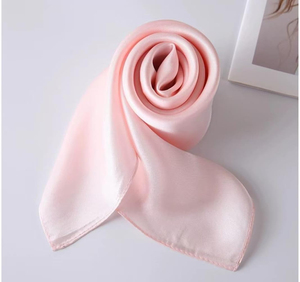 Hot Selling OEM Design Luxury 100% <b>Silk</b> Square <b>Scarf</b> Women's Custom Printed Solid Plaid Casual Breathable Multi-Functional Skin - Product Image 4