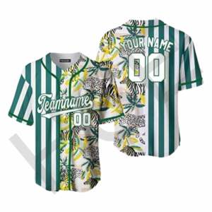 Maillot de baseball personnalisé à motifs floraux tropicaux - Product Image 5