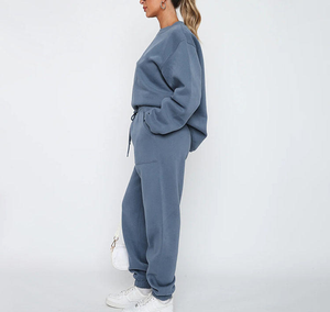 Ensemble 2 pièces mode automne 2026 pour femme : Sweat-shirt oversize et pantalon de jogging ample avec poches pour tenues décontractées - Product Image 5