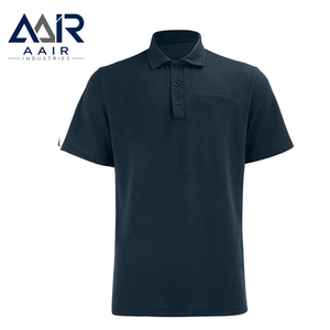 Polo pour homme à texture gaufrée, manches courtes, col boutonné, respirant, séchage rapide, décontracté, pour le golf - Product Image 3