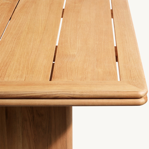 Table rectangulaire en teck au style moderne, idéale pour l'extérieur, résistante aux intempéries - Product Image 5