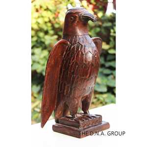 Estatua de pájaro de madera antigua hecha a mano colección de esculturas únicas de arte - Product Image 3