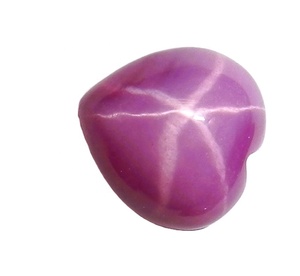 Cabocho de Corazón de Rubí Estrella de 10x10 mm, 5 Quilates, Creado en Laboratorio, Pulido, Opaco, con Efecto de Estrella de 6 Puntas para Joyería - Product Image 2
