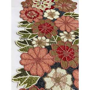 Camino de Mesa de Algodón 100% Bordado Floral de Lujo Hecho a Mano en India para Uso en el Hogar y Hoteles, Decoración para Bodas y Fiestas - Product Image 5