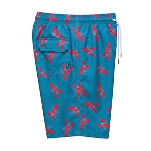 Shorts élégants pour hommes à imprimé crabe avec cordon de serrage, poches latérales, séchage rapide, pour la plage et l'été - Product Image 2
