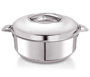 Casserole isotherme à double paroi en acier inoxydable avec couvercle et poignée pour servir des roti, des chapatis, des currys - Product Image 4