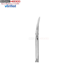 SIGAL MEDCO Customized 3.5\" 4\" Manicure Pedicure <b>Tool</b> Double Curved Stainless Steel Nail <b>Cuticle</b> Scissors Ceramic Straight - Product Image 4
