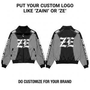 Premium 120 GSM Polyester Canvas <b>Waterproof</b> Windbreaker <b>Jacket</b> Black <b>Grey</b> Contrast Panel Men's Winter OEM ODM - Product Image 1