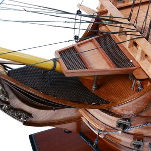แบบจำลองเรือ HMS Victory ชิ้นส่วนหัวเรือ ทำด้วยมือ เป็นมิตรกับสิ่งแวดล้อม ทำจากไม้ทาสี  จำลองเรือกองทัพเรือหลวงอย่างละเอียด ของตกแต่งสำนักงานเรือเดินสมุทร - Product Image 6