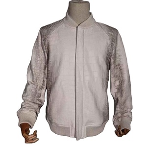 Chaqueta de Cuero para Hombre, Estilo Clásico, 100% Cuero Genuino, Cierre de Cremallera, Estilo Vintage, Relleno de Algodón, Impermeable - Product Image 1