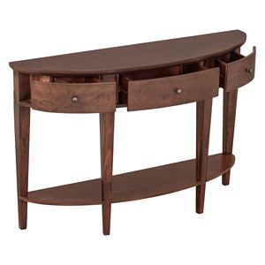 Consolla moderna curva in stile U con 3 cassetti e 1 ripiano per ingresso corridoio o soggiorno per uso divano tavolo - Product Image 5