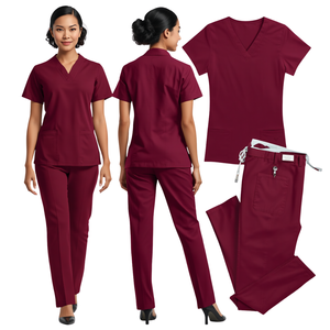 Uniforme médical pour femmes en tissu tissé de rayonne de qualité supérieure, col tulipe, pour salon de beauté, écologique - Product Image 4