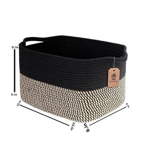 Customised Handwoven 100% Cotton Fabric Eco-friendly Foldable Large <b>Storage</b> Basket Laundry <b>Hamper</b> with Multifunctional Design - Product Image 3