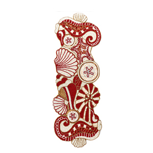 ผ้าปูโต๊ะสีทึบสำหรับงานแต่งงานงานเลี้ยงวันเกิดผ้าคาดโต๊ะประดับด้วยลูกปัดดีไซน์ล่าสุด - Product Image 4