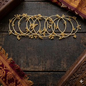 Kashmiri <b>Bangles</b> <b>Set</b> of 6 <b>Gold</b> Plated Traditional Ethnic <b>Bangles</b> <b>Set</b> for Women All Size Combo 2.4 2.6 2.8 ( 8 pieces in a <b>set</b> ) - Product Image 2