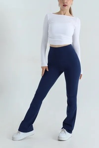 New Stylish Design Women High Waist Full Length Solid Anti-Bacterial Tummy Control Seamless Spandex/Polyester <b>Leggings</b> <b>Gym</b> Yoga - Product Image 6