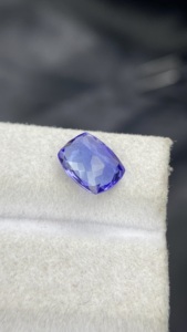 Pierre naturelle certifiée Tanzanite 9x7 MM, taille coussin longue, avec une couleur et un lustre excellents, Zoisite naturelle 2,11 carats, clarté impeccable - Product Image 6