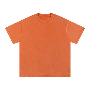 เสื้อยืดคอตตอน 100% คุณภาพสูง ล้างสีแบบแอซิดวอช สกรีนโลโก้ได้ น้ำหนัก 230 กรัม สไตล์วินเทจเรโทร ทรงโอเวอร์ไซส์ คอกลม - Product Image 1