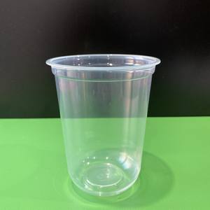 Gobelet en plastique PP en forme de U personnalisé de qualité supérieure à bas prix, 360/500/700 ml, avec couvercle, jetable, transparent, pour boissons chaudes et froides - Product Image 5
