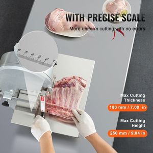 Sega a Nastro Elettrica Commerciale 1800W per Carne, Macchina per Tagliare Ossa in Acciaio Inox, Piano di Lavoro 15 x 19,1 Pollici, Profondità Massima 7,09 Pollici, Nuovo Modello - Product Image 4