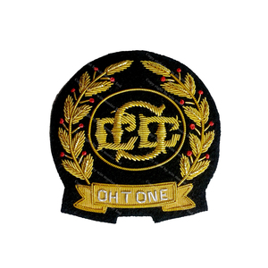 Parches Bordados a Mano Personalizados con Hilo Metálico, Diseño de Corona Real, Bordado 3D, Parches Dorados, Insignias de Moda para Uniformes y Lona - Product Image 5