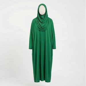 Abaya Negra Brillante de Viscosa, Estilo Árabe, Elegante y Moderna para Mujer, Vestido Holgado con Cinturón en la Cintura, Moda Musulmana - Product Image 1