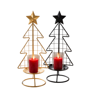 <b>Black</b> Iron Star Crescent Moon Candle Holder 2 Arm Metal <b>Candlestick</b> Stand for Dining Table Centerpieces Staggering - Product Image 5