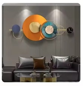 Arte de Pared Metálico Contemporáneo, Diseño Circular Abstracto, Hecho a Mano, Forma Irregular, Decoración de Pared de Acero Inoxidable - Product Image 3