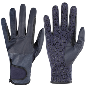 Custom Horse Riding <b>Gloves</b> Printed Touch Screen Compatible Equestrian Leather <b>Gloves</b> Wholesale Anti Slip Riding <b>Gloves</b> - Product Image 1
