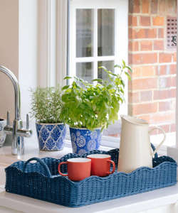 Vente en gros plateau de rangement en rotin sur mesure écologique Rectangle fait à la main pour cuisine salle de bain étanche-DHT HANDICRAFT - Product Image 2