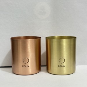Luxury Customized Copper Round Handmade Candle Holder & 8 oz Metal <b>Jar</b> with Custom Logo Option for Home Christmas <b>Decor</b> - Product Image 2