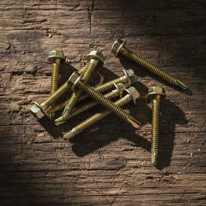 Tornillo autoperforante de cabeza hexagonal, clase 8, de acero al carbono galvanizado con fosfato de zinc, rosca estándar, marca PDC Tek, en pulgadas, duradero - Product Image 1