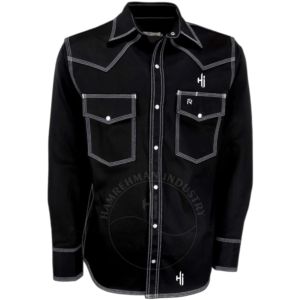 Color Black New Design Outdoor Use Fr <b>Shirts</b> Men's Reflective Safety Clothing Welder Workwear Long Sleeve Hot Sale 100% Cotton - Product Image 1