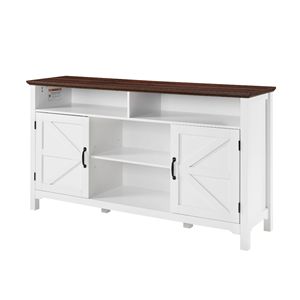 Credenza Antica Stile Fattoria con Ante a Battente, Mobile Buffet da 58 Pollici, Ampio Armadio da Cucina con Ripiani Regolabili per Soggiorno - Product Image 6