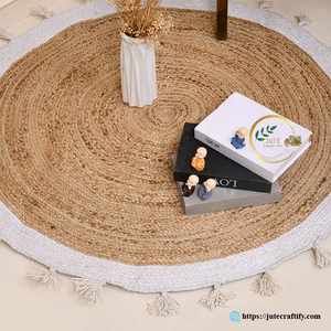 Custom Design Jute Area Rug – Handmade Eco Friendly <b>Carpet</b> for Home Decor Stores and Retail - Product Image 2