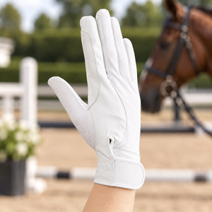 Fournisseur en gros de gants d'équitation en cuir de haute qualité pour l'hiver, respirants et antidérapants, pour le sport équestre en plein air - Product Image 2