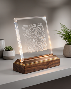 Medalla Híbrida de Acrílico Pulido y Bronce Personalizable para Reconocimiento Corporativo, Logros y Celebraciones - Duradera y Reciclable - Product Image 4