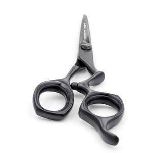 Tijeras de Corte de Pelo Profesionales de Acero Inoxidable, Diseño Ergonómico Clásico Premium, Color Negro Mate, para Uso en Salones de Belleza - Product Image 5