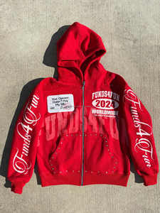 ชุดวอร์มผู้ชายสำหรับฤดูหนาว แบบมีฮู้ดและกางเกงจ็อกเกอร์ ปักลายตามสั่ง พร้อมโลโก้สั่งทำ เสื้อผ้าคุณภาพสูง - Product Image 2