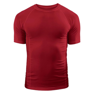 T-shirt de fitness pour homme à compression personnalisée de haute qualité, séchage rapide, design vierge pour la gym avec motif uni - Product Image 1